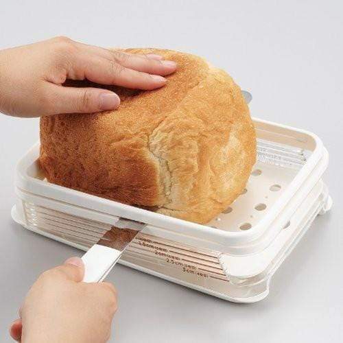 Akebono Freshly Baked Bread Slicer with Crumb Catcher Bread Slicers