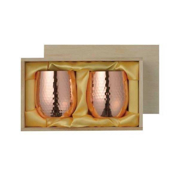 Asahi Copper Whiskey Rocks Glass 340ml Set of 2 Glasses (Gift Boxed) (CNE971) Copper Drinkware