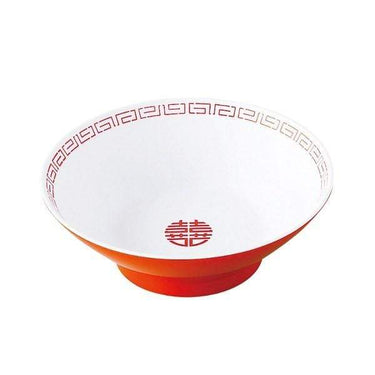 Entec Zuishou Melamine Double Happiness Ramen Noodle Bowl 670ml Bowls