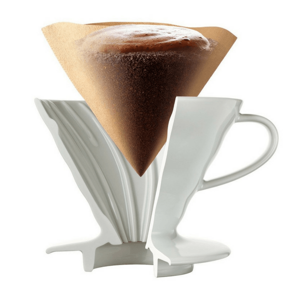 Hario V60 Handcrafted Pour Over Coffee Dripper with Coffee Scoop (Arita Porcelain) Coffee Filter Cones