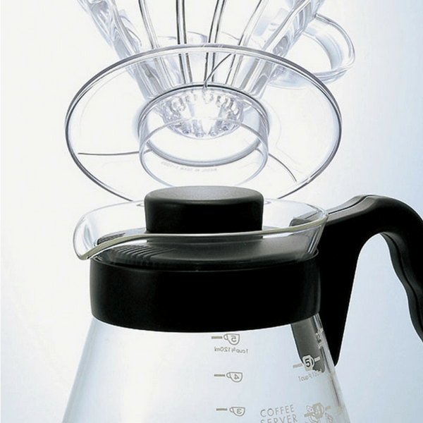 Hario V60 Heat Resistant Glass Coffee Server with Angled Handle Coffee Carafes