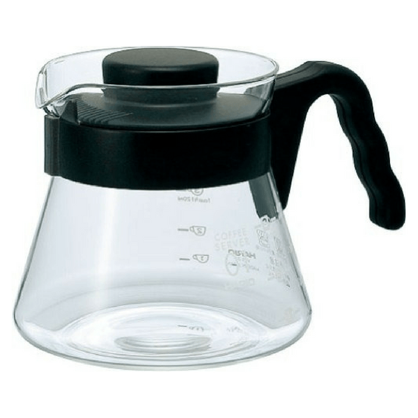Hario V60 Heat Resistant Glass Coffee Server with Angled Handle VCS-01B (450ml) Coffee Carafes