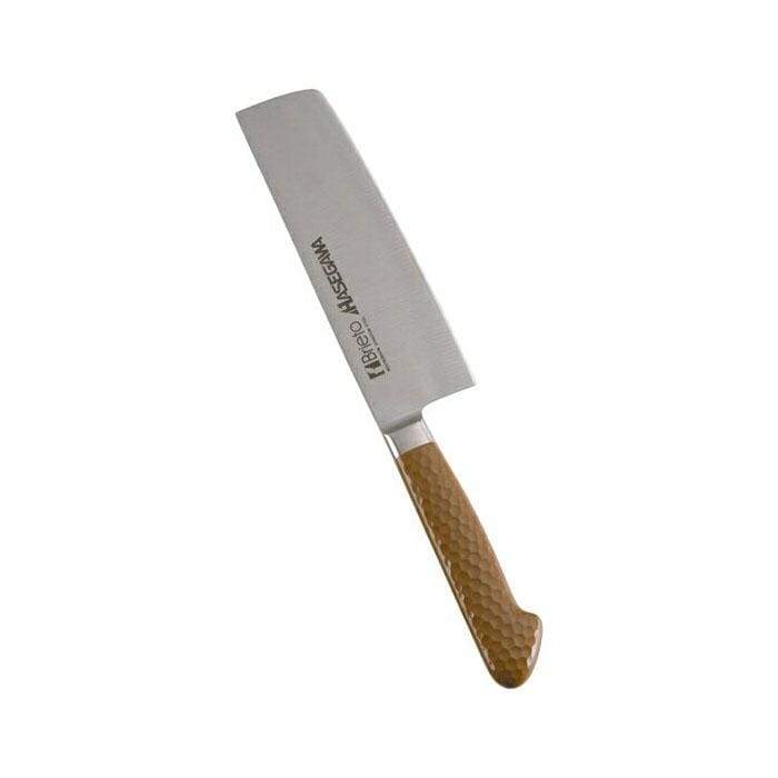 Hasegawa Antibactorial coated Nakiri Knife (2 Sizes)(8 Colours) Nakiri 160mm / Brown Nakiri Knives