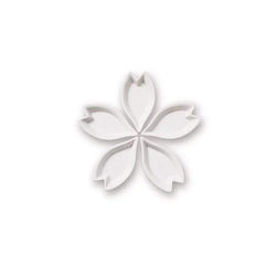 hiracle Sakura Porcelain Petal Plates (Set of 5/3 Colours) White Plates