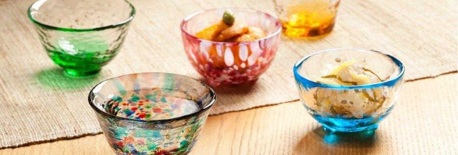 Hokuyo Tsugaru Vidro Hand-Blown Sake Glass 50ml (4 Colours) Glassware