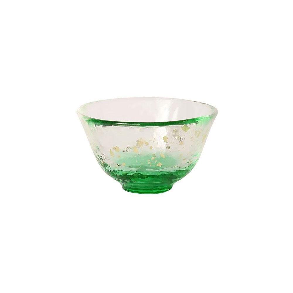 Hokuyo Tsugaru Vidro Hand-Blown Sake Glass 50ml (4 Colours) Green Glassware