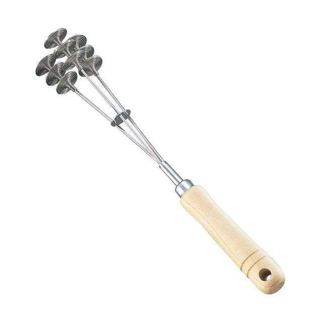 Hoshisan Stainless Steel Rice Washing Whisk with Wooden Handle Rice Washing Whisks