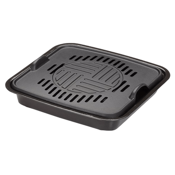 Ikenaga Cast-Iron Yakiniku Barbecue Griddle Water Pan for Portable Gas Stove Grill Pans