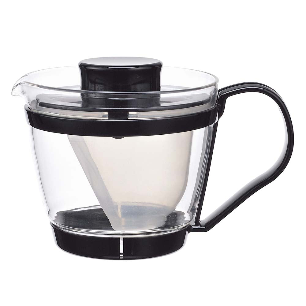 iwaki Heat Resistant Glass Microwave Safe Pot with Tea Strainer