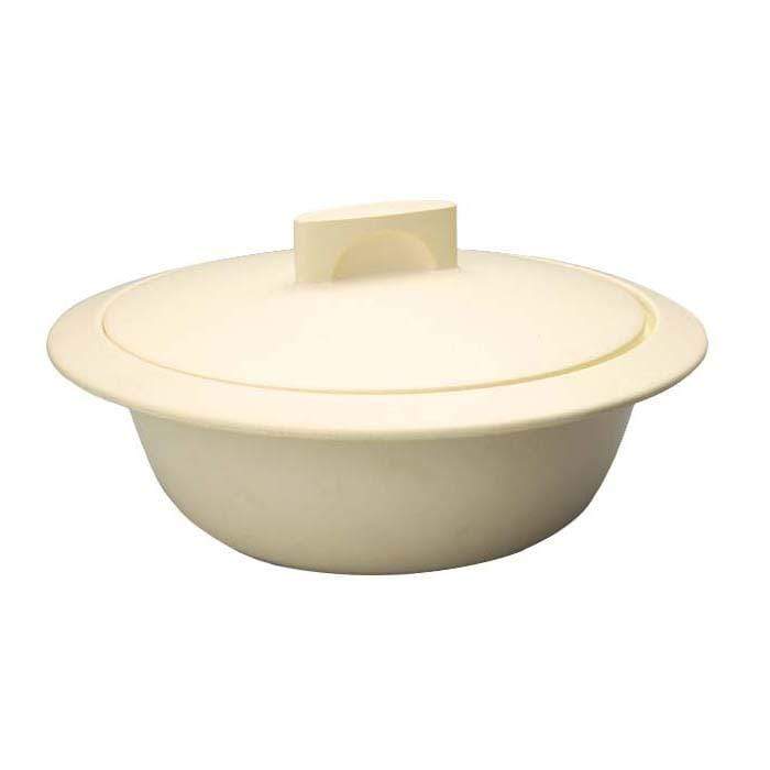 KOGIKU Contemporary Design Induction Donabe Earthenware Casserole Pot with All-Around Handle White Donabe Casserole Dishes