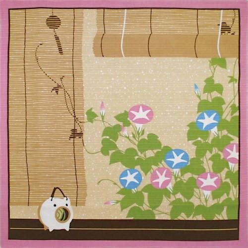 Maeda Senko Cotton Furoshiki Bento Lunch Cloth (Summer Morning Glory) Furoshikis