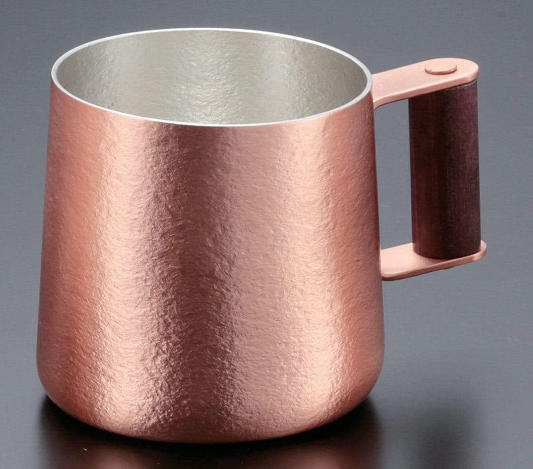 Minagawa Copper Handcrafted Beer Mug with Wood Handle 250ml Copper Drinkware
