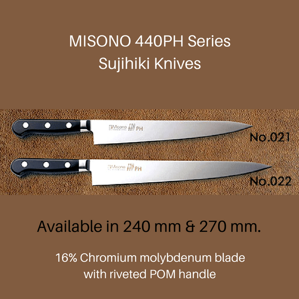 Misono 440PH Sujihiki Knife with POM Handle Sujihiki Knives