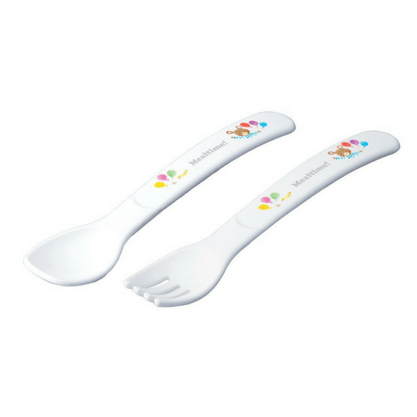 OSK Mealtime Baby Toddler Plastic Fork & Spoon 13.2cm Set - Globalkitchen  Japan