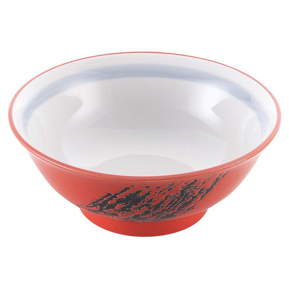EBM Porcelain Red Glazed Ramen Noodle Soup Bowl