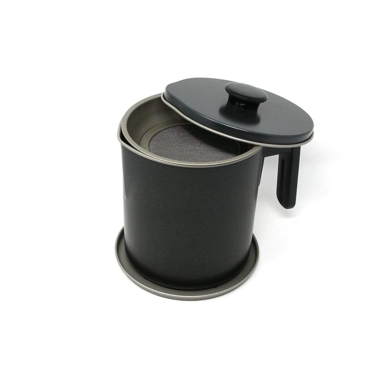 Shimotori Non-Stick CooKing Oil Keeper with Fine Mesh Strainer &amp; Tray Oil Storage Containers