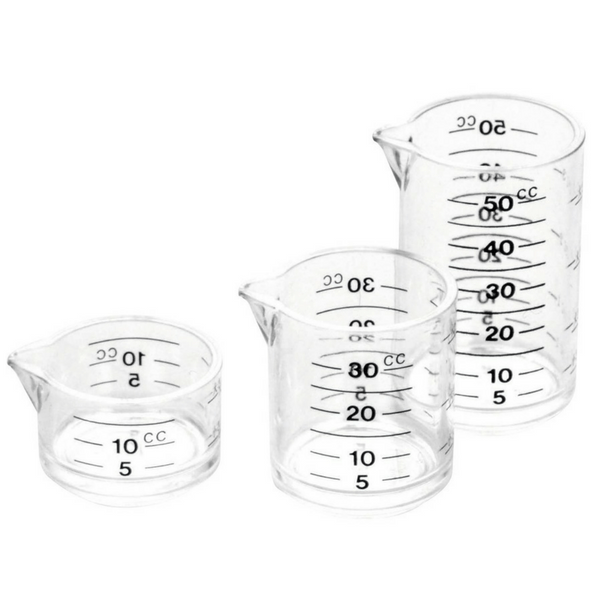 Suncraft 3-Piece Small Clear Measuring Cup Set Measuring Cups