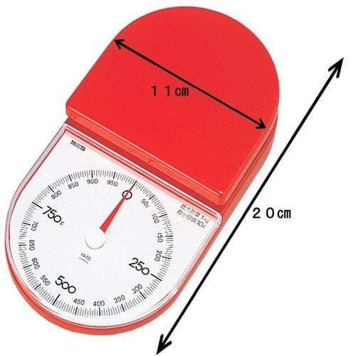 Tanita Non-Electric 1kg Mechanical Slim Kitchen Scale (2 Colours) Red Mechanical Kitchen Scales