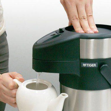Tiger Non-Electric Stainless Steel Thermal Air Pot Beverage Dispenser with Swivel Base 3.0L Airpot Dispensers