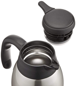 TIGER Stainless Steel Vacuum Carafe with Glass Liner & Swivel Base