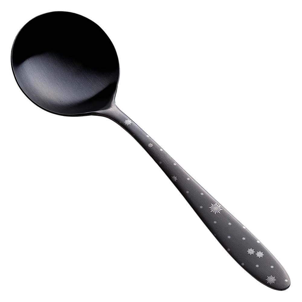 Todai Rikyu Black Crystal Pattern Bouillon Spoon Spoons