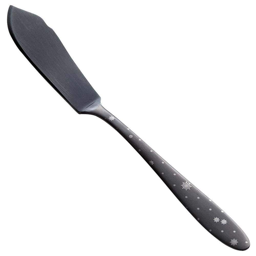 Todai Rikyu Black Crystal Pattern Butter Knife Butter Knives