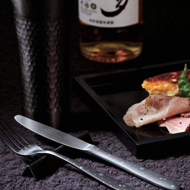 Todai Rikyu Black Crystal Pattern Butter Knife Butter Knives