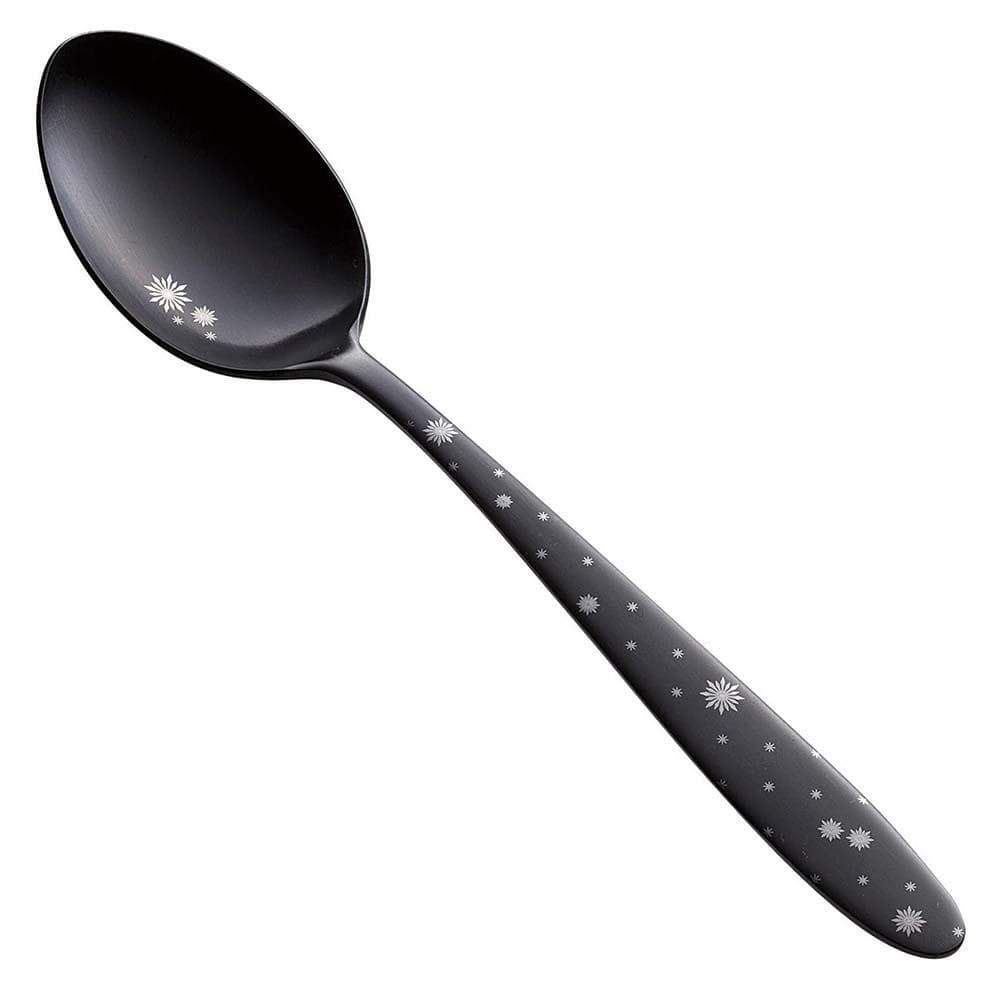 Todai Rikyu Black Crystal Pattern Dessert Spoon Spoons