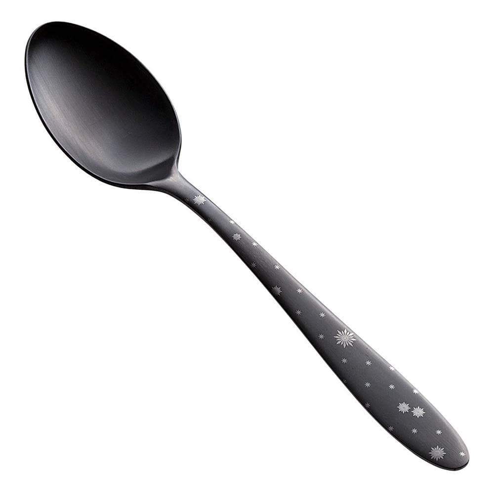 Todai Rikyu Black Crystal Pattern Tea Spoon Spoons