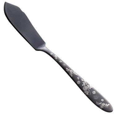 Todai Rikyu Black Rose Pattern Butter Knife Butter Knives