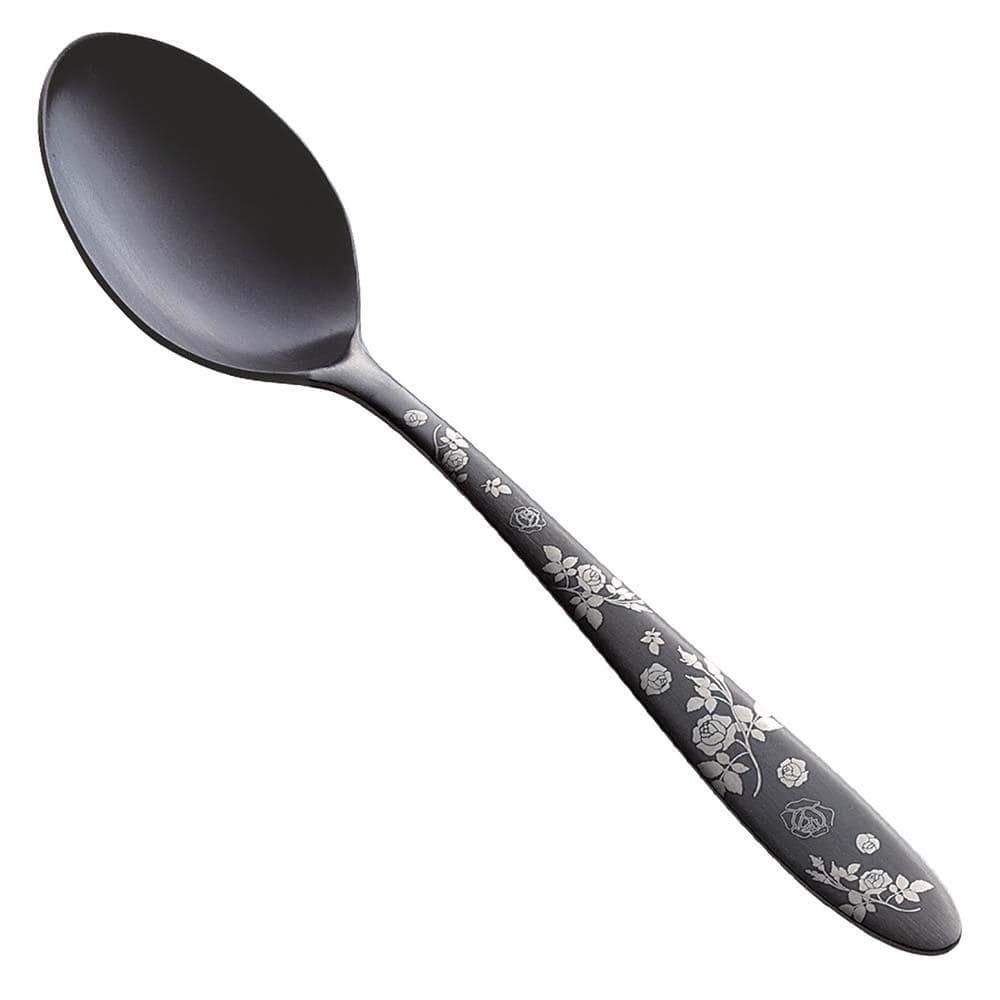 Todai Rikyu Black Rose Pattern Coffee Spoon Spoons