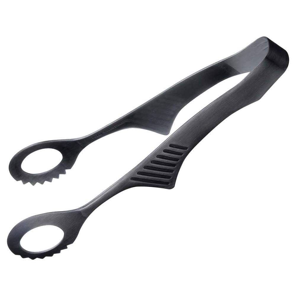 Todai Rikyu Black Stainless Steel Non-Slip Buffet Clever Tongs Tongs