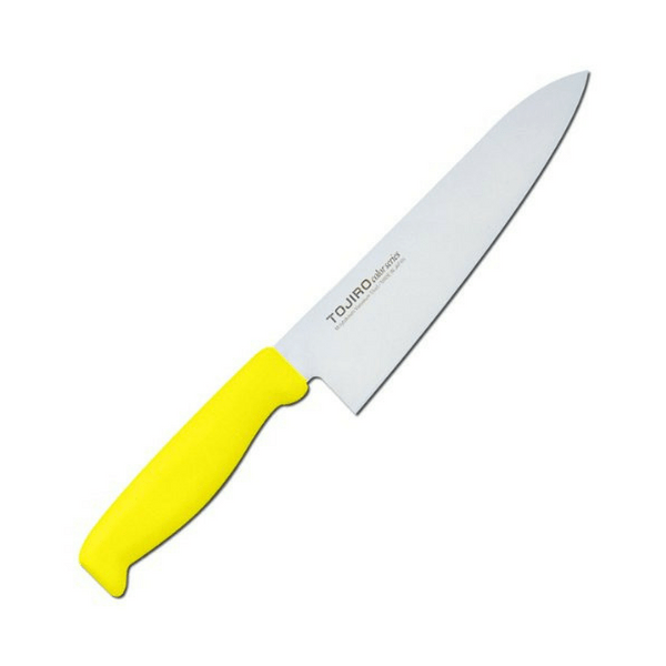 Tojiro Color MV Gyuto Knife with Elastomer Handle (6 Colours) Gyuto 180mm / Yellow Gyuto Knives
