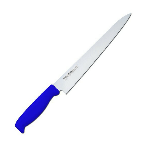 Tojiro Color MV Sujihiki Knife with Elastomer Handle (6 Colours) Sujihiki 240mm / Blue Sujihiki Knives