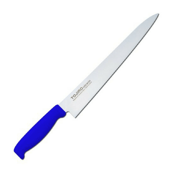 Tojiro Color MV Sujihiki Knife with Elastomer Handle (6 Colours) Sujihiki 270mm / Blue Sujihiki Knives