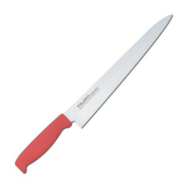 Tojiro Color MV Sujihiki Knife with Elastomer Handle (6 Colours) Sujihiki 270mm / Red Sujihiki Knives