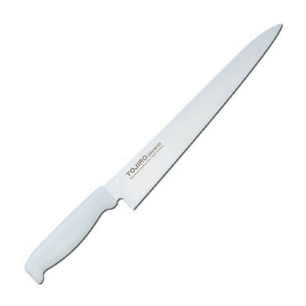 Tojiro Color MV Sujihiki Knife with Elastomer Handle (6 Colours) Sujihiki 270mm / White Sujihiki Knives