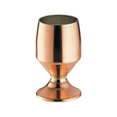 Wadasuke Copper 10 Oz. Goblet with Brass Ring 280ml (1-Piece) Copper Drinkware