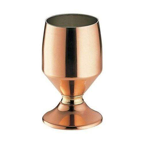 Wadasuke Copper 12 Oz. Goblet with Brass Ring 350ml (1-Piece) Copper Drinkware