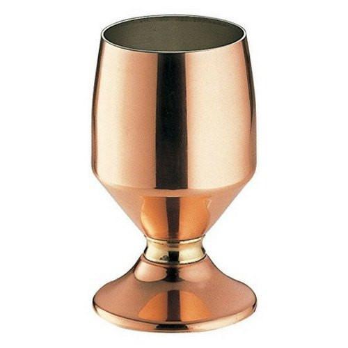 Wadasuke Copper 16 Oz. Goblet with Brass Ring 440ml (1-Piece) Copper Drinkware