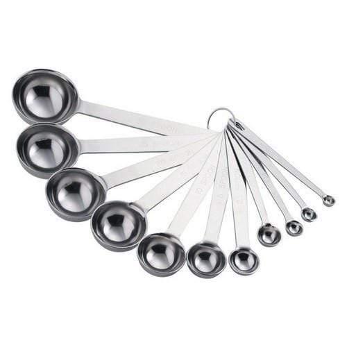 Heavy Duty Stainless Steel Metal Measuring Spoons (Set of 8