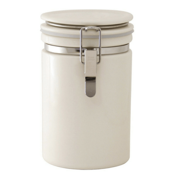 ZEROJAPAN Mino Ware Ceramic Coffee Canister 150/200 (6 Colours) Ivory / Coffee 200 (Height: 160mm) Canisters