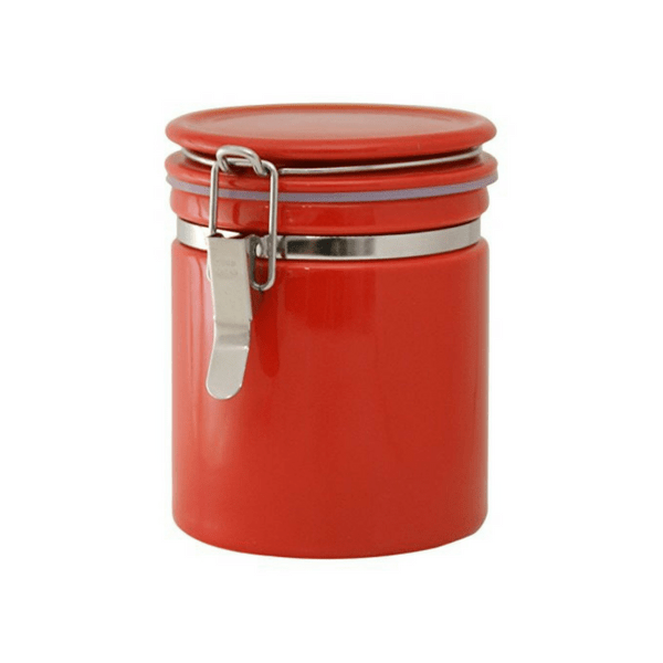 ZEROJAPAN Mino Ware Ceramic Coffee Canister 150/200 (6 Colours) Red / Coffee 150 (Height: 126mm) Canisters