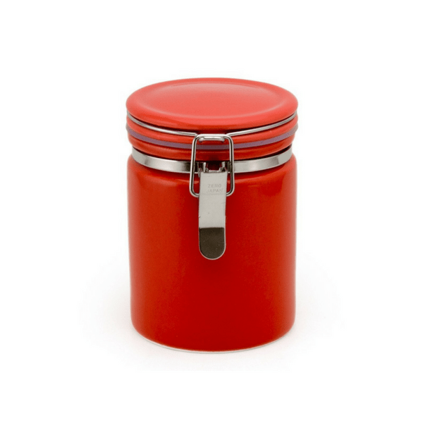ZEROJAPAN Mino Ware Ceramic Tea Canister 100 (6 Colours) Red Canisters