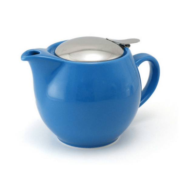 ZEROJAPAN Mino Ware Universal Teapot with Infuser 450ml (14 Colours) Turquoise Blue Teapots
